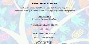 Charla sobre “Intervención y abordajes interdisciplinarios para la inclusión de personas con discapacidad” Charla sobre “Intervención y abordajes interdisciplinarios para la inclusión de personas con discapacidad”