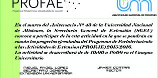 Jornada de Extensión Universitaria en la UNaM Jornada de Extensión Universitaria en la UNaM