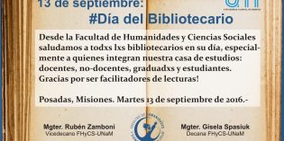 Salutación por el Día del Bibliotecario Salutación por el Día del Bibliotecario