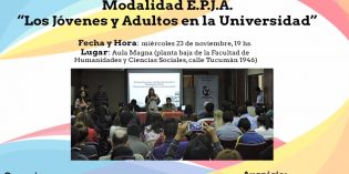 Encuentro: “Los jóvenes y adultos en la universidad” Encuentro: “Los jóvenes y adultos en la universidad”
