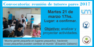 Reunión de tutores pares 2017 Reunión de tutores pares 2017