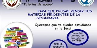 Se realizarán tutorías de apoyo para ingresantes que adeudan materias