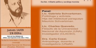 Disertarán sobre la obra del intelectual Mauricio Schvartzman Disertarán sobre la obra del intelectual Mauricio Schvartzman