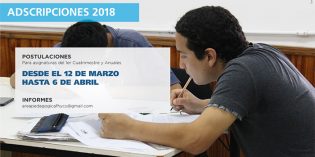 El Área de Formación Docente convoca a estudiantes y graduados para adscripciones El Área de Formación Docente convoca a estudiantes y graduados para adscripciones