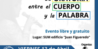 Se realizará una charla-taller abierta y gratuita sobre oratoria en la FHyCS Se realizará una charla-taller abierta y gratuita sobre oratoria en la FHyCS