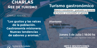 Charla abierta y gratuita sobre Turismo gastronómico en la FHyCS