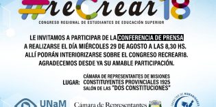 Lanzarán el “Recrear18” en Posadas Lanzarán el “Recrear18” en Posadas