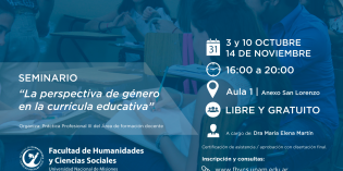 Continúa el seminario gratuito “La perspectiva de género en la currícula educativa”