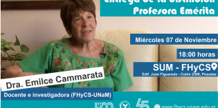 Distinguirán a la Dra. Cammarata como Profesora Emérita de la UNaM Distinguirán a la Dra. Cammarata como Profesora Emérita de la UNaM