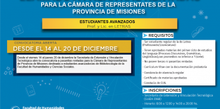 Llamado a pasantías rentadas para estudiantes del Profesorado y Licenciatura en Letras Llamado a pasantías rentadas para estudiantes del Profesorado y Licenciatura en Letras