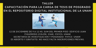 Convocan al Taller “Capacitación para la carga de tesis de posgrado en el repositorio digital institucional de la UNaM” Convocan al Taller “Capacitación para la carga de tesis de posgrado en el repositorio digital institucional de la UNaM”