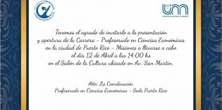 Dictarán Profesorado en Ciencias Económicas en Puerto Rico Dictarán Profesorado en Ciencias Económicas en Puerto Rico