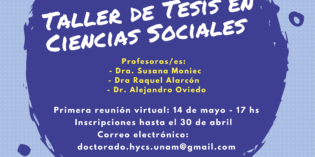 Taller de Tesis en Ciencias Sociales Taller de Tesis en Ciencias Sociales