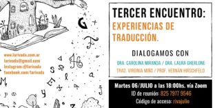 Brindarán charla sobre “Experiencias de traducción” Brindarán charla sobre “Experiencias de traducción”