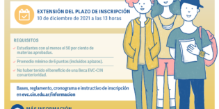 Extensión del plazo de inscripción a las Becas EVC-CIN 2021