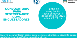 CONVOCATORIA PARA DESEMPEÑARSE COMO ENCUESTADORES CONVOCATORIA PARA DESEMPEÑARSE COMO ENCUESTADORES