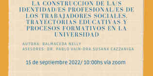 Invitan a defensa de tesis del Doctorado en Ciencias Humanas y Sociales Invitan a defensa de tesis del Doctorado en Ciencias Humanas y Sociales