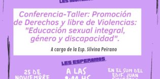 Conferencia taller: Promoción de Derechos y libre de Violencias Conferencia taller: Promoción de Derechos y libre de Violencias