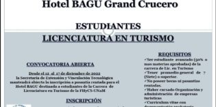 LLamado a pasantía rentada para estudiantes de Licenciatura en Turismo LLamado a pasantía rentada para estudiantes de Licenciatura en Turismo