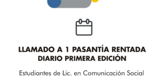 Llamado a una pasantía rentada para estudiantes de la Lic. en Comunicación Social