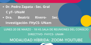 Desarrollarán talleres híbridos para abordar la categorización 2023 de los y las investigadores/as de FHyCS-UNaM