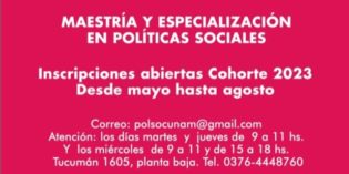 Comenzó la inscripción al Postgrado en Políticas Sociales Comenzó la inscripción al Postgrado en Políticas Sociales