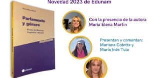EDUNAM presenta en la Feria del Libro: “Parlamento y Género” de María Elena Martin