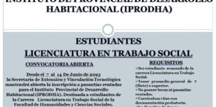 Llamado a Pasantías Rentadas para estudiantes de Trabajo Social Llamado a Pasantías Rentadas para estudiantes de Trabajo Social