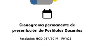 Información sobre el conograma de Postítulos Docentes