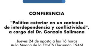 Brindarán una conferencia sobre política exterior en la FHyCS Brindarán una conferencia sobre política exterior en la FHyCS