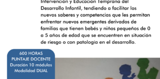 Diplomatura Superior en Atención, Educación e Intervención Temprana del Desarrollo Infantil Diplomatura Superior en Atención, Educación e Intervención Temprana del Desarrollo Infantil