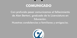 Pesar por el fallecimiento de Alan Bertoni