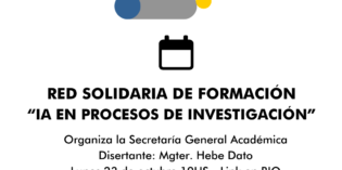 Invitan a webinar sobre inteligencia artificial en procesos de investigación Invitan a webinar sobre inteligencia artificial en procesos de investigación