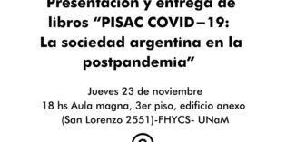 Presentación y entrega del libro PISAC COVID 19 en Humanidades