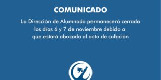 El 6 y 7 de noviembre Alumnado permanecerá cerrada El 6 y 7 de noviembre Alumnado permanecerá cerrada