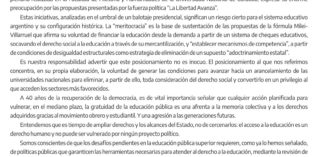 Declaración del Plenario de ANFHE: Defender la Educación Pública Declaración del Plenario de ANFHE: Defender la Educación Pública