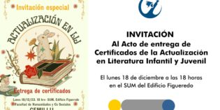 Entrega de certificados Literatura Infantil y Juvenil Entrega de certificados Literatura Infantil y Juvenil