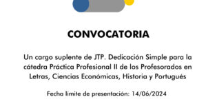 Convocatoria para JTP suplente Convocatoria para JTP suplente