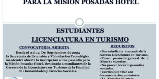 Convocatoria de pasantías rentadas para Turismo Convocatoria de pasantías rentadas para Turismo