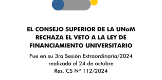 El Consejo Superior de la UNaM rechaza el veto a la Ley de Financiamiento Universitario El Consejo Superior de la UNaM rechaza el veto a la Ley de Financiamiento Universitario