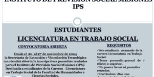 Convocatoria a pasantía rentada para estudiantes de Trabajo Social Convocatoria a pasantía rentada para estudiantes de Trabajo Social