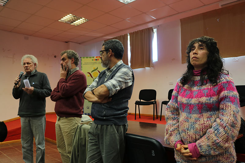 Vicedecano Rubén Zamboni; Hernán Cazzaniga (Gremio UDUM); Director del Área Pedagógica, Prof. Miguel Franco y la Prof. Tania Piris Da Mota ( Gremio ADUNaM)