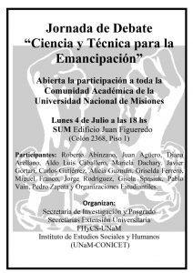 Afiche Ciencia y Tecnica para la Emancipacion Compr