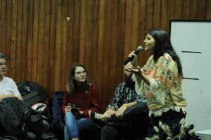 María del Carmen Santos en la narración del cuento "Doña Rita" dedicado a Olga Zamboni