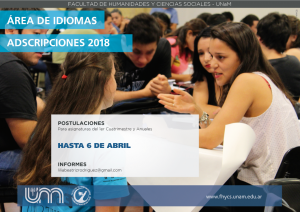 Llaman a adscripciones para el Área de Idiomas y la carrera de Intérprete  en Lengua de Señas : Facultad de Humanidades y Ciencias Sociales (FHYCS –  UNaM)