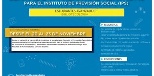 Llamado a pasantías rentadas para estudiantes de Bibliotecología