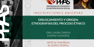 Están abiertas las inscripciones  al Seminario “Dislocamiento y origen: etnografías del proceso étnico”