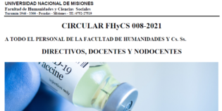 COMUNICADO: CIRCULAR FHyCS 008-2021