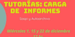 En diciembre brindarán tutorías virtualizadas sobre carga de informes de investigación