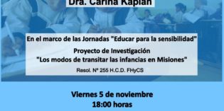 La Dra. Kaplan presentará un libro en la FHyCS